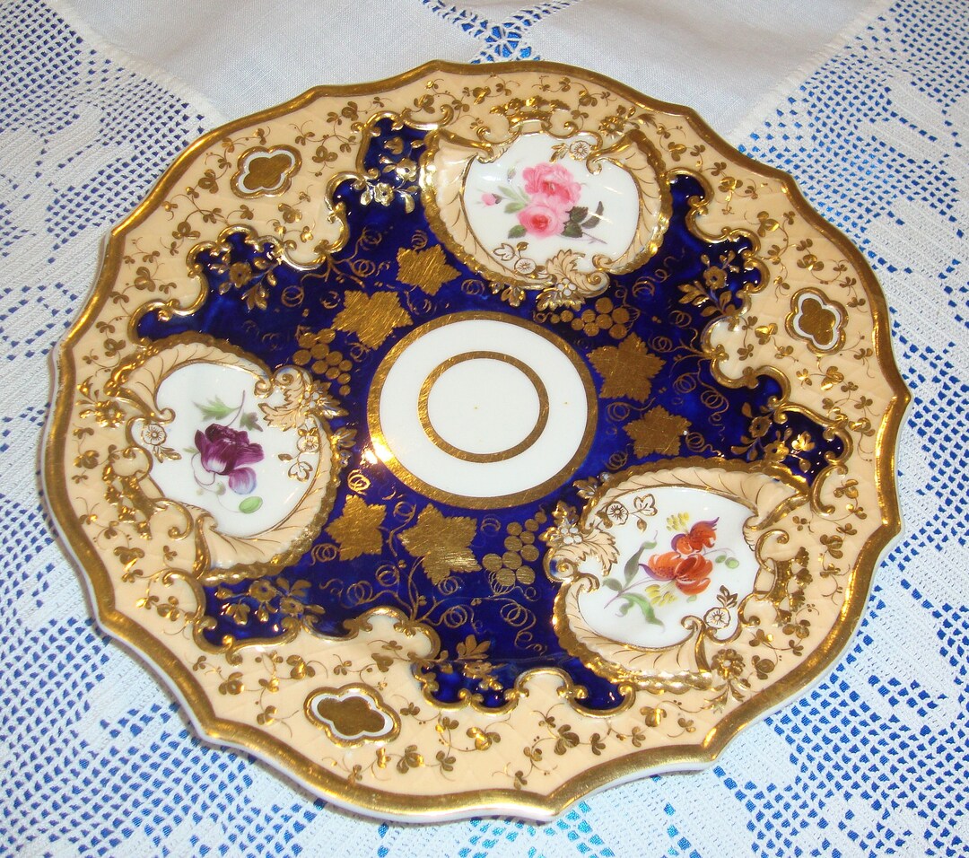 ANTIQUE Plate RICHLY GILDED Etsy