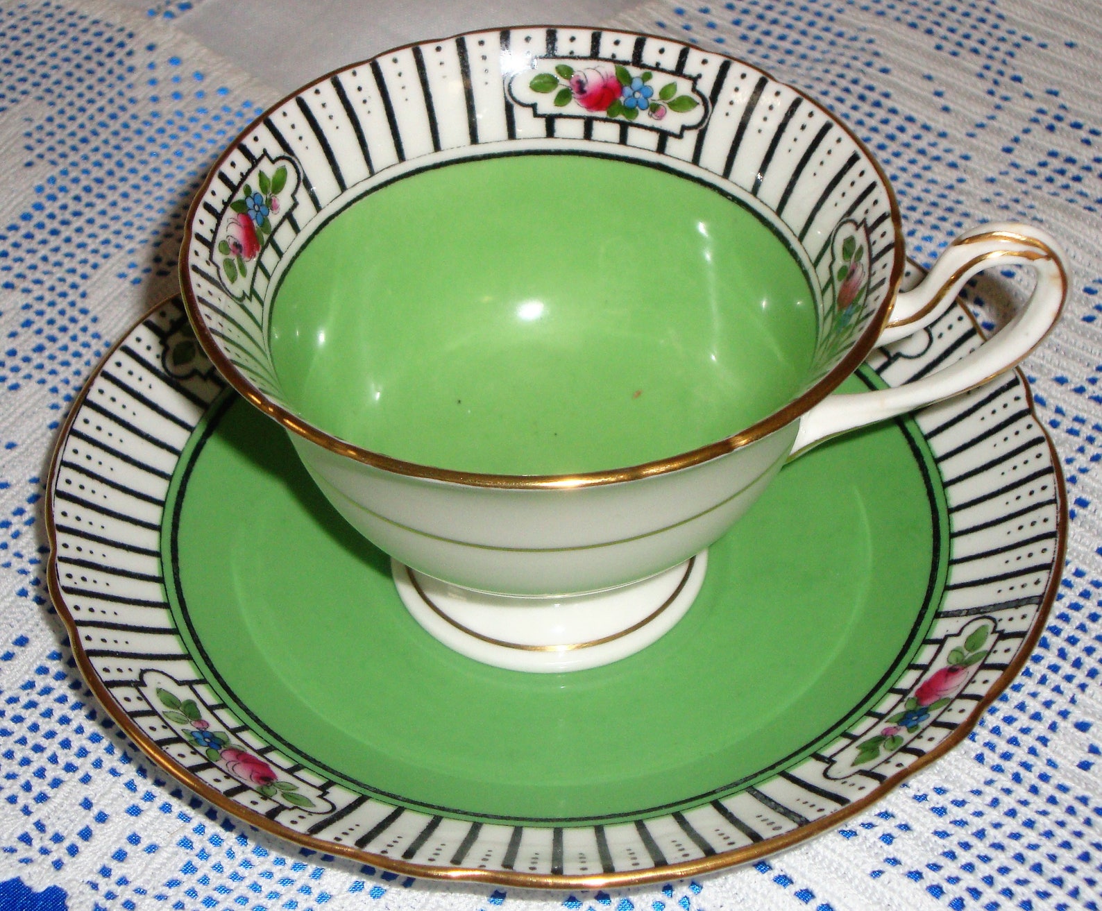 ANTIQUE Shelley Tea Set for Two Hand Painted Etsy Singapore