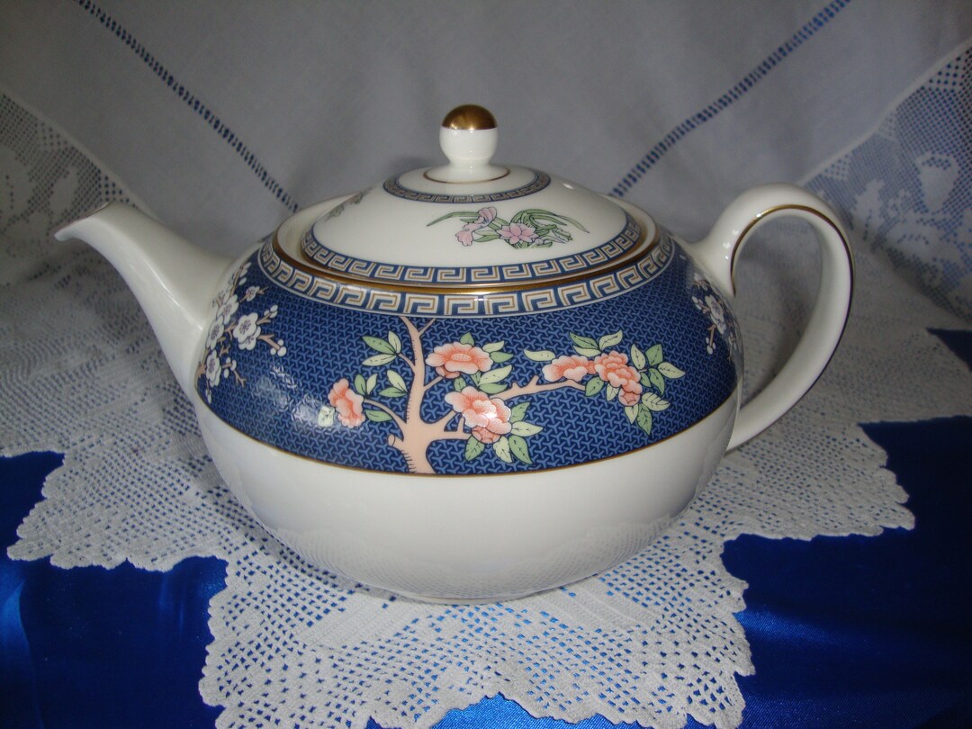 WEDGWOOD BLUE SIAM Teapot Etsy