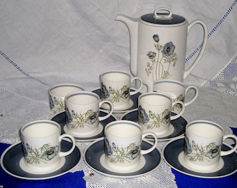 SUSIE COOPER Glen Mist Coffee Set Calidad inigualable