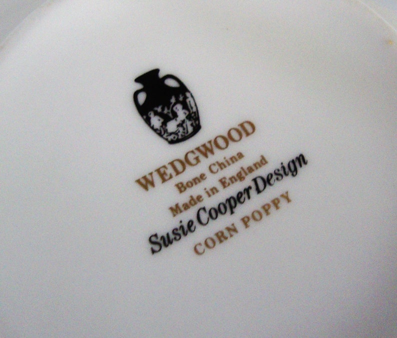 SUSIE COOPER Corn Poppy Dinner and Tea Set Wedgwood 61 pieces CORNPOPPY image 8