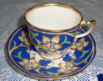 Very Rare Antique Cup And Saucer Hand Painted and Hand Gilded 1840