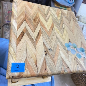 Chevron patterned End Table #3
