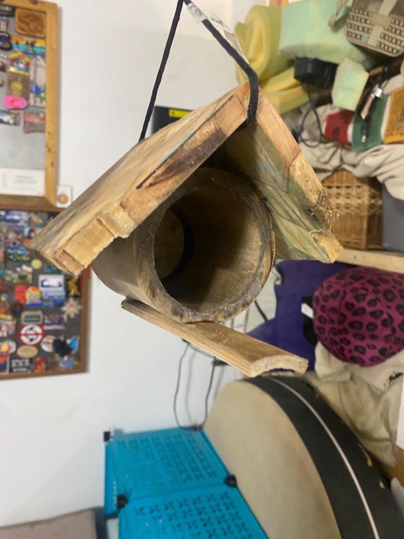 Bamboo Birdhouse: Rustic Eco-friendly Garden Decor - Etsy
