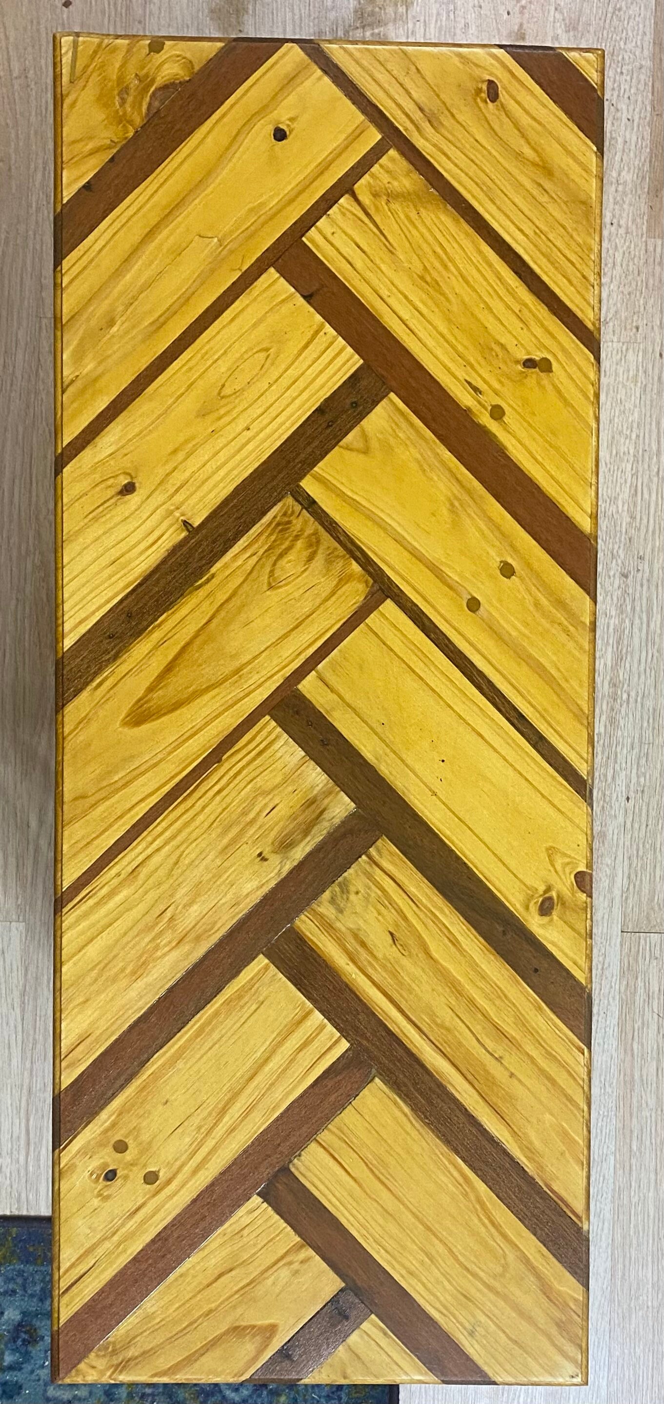Herringbone Patterned Farmhouse Style Coffee Table - Etsy