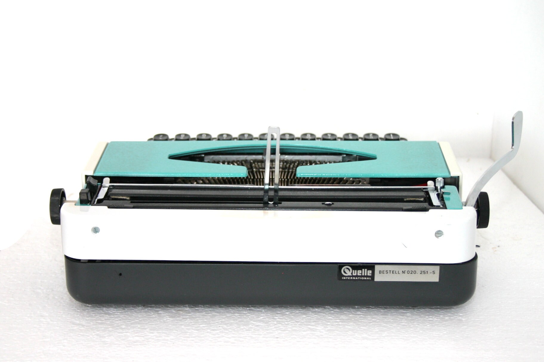 Cursive Script Typewriter Italic Font Turquoise Green Blue Portable ...