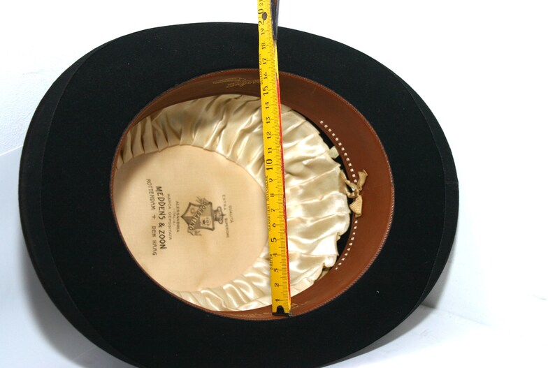 Borsalino Alessandria Derby Low Bowler Hat Size 7 Used but Neat Condition Grand Prix Paris 1900 Meddens Rotterdam The Hague Felt