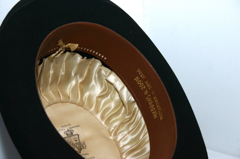 Borsalino Alessandria Derby Low Bowler Hat Size 7 Used but Neat Condition Grand Prix Paris 1900 Meddens Rotterdam The Hague Felt
