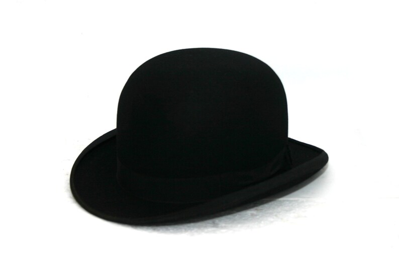 Borsalino Alessandria Derby Low Bowler Hat Size 7 Used but Neat Condition Grand Prix Paris 1900 Meddens Rotterdam The Hague Felt