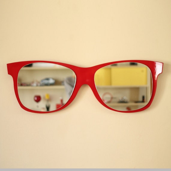 Raymond Sunglasses Shaped Wall Mirror Funky Design Summer Etsy