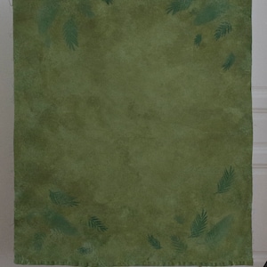 Green hand painted rustic canvas background for photographers