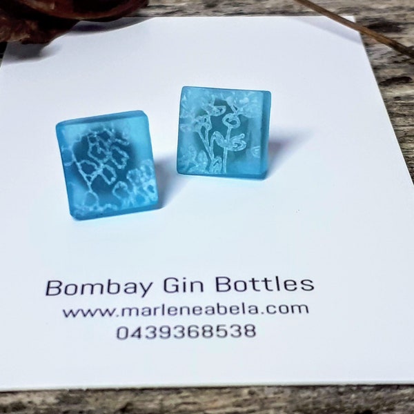 Bombay Sapphire Gin Ear Stud Earrings