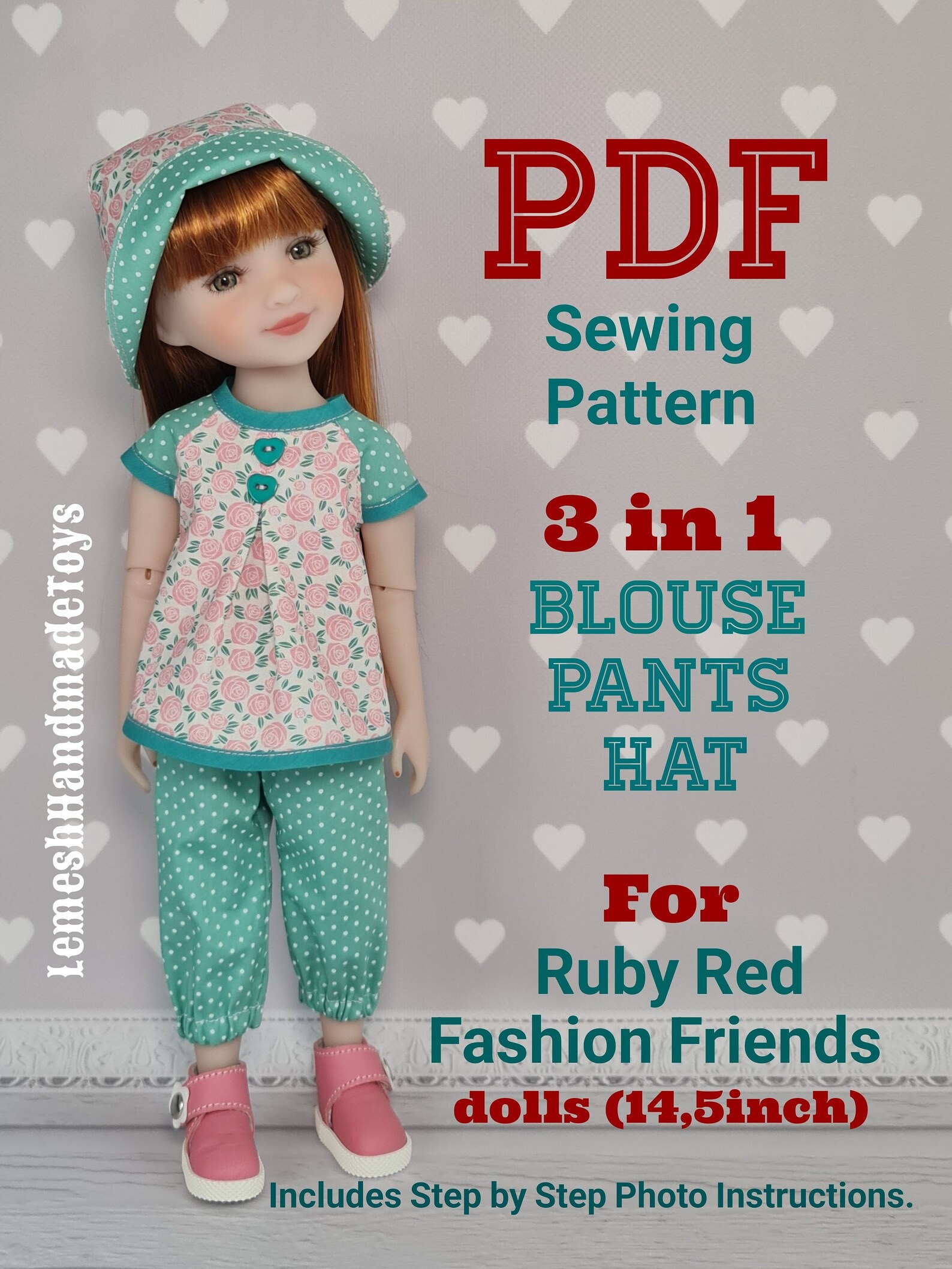 PDF Pattern Clothes for Ruby Red Fashion Friends Doll. 145 Etsy