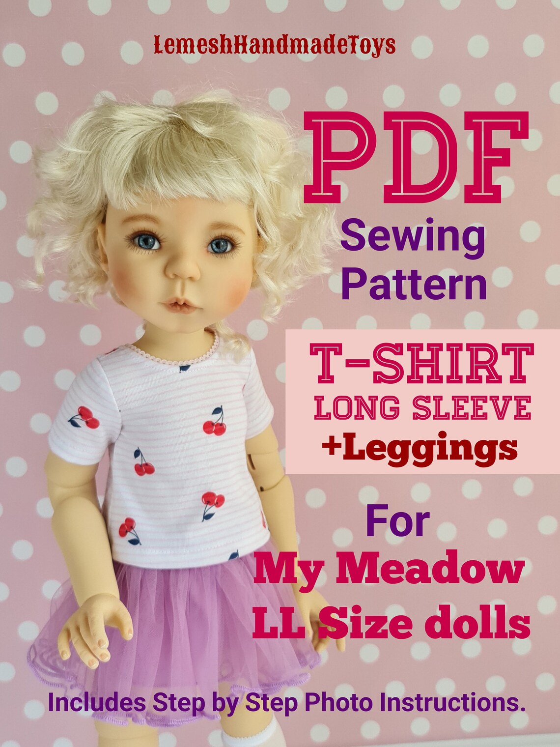 Sewing Pattern for My Meadow Dolls LL Masha 20inch. Shirt. Etsy