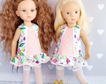 Handmade Doll Clothes Dress Assorted Colors fit 13 Corolle Les Cheries Dolls Handcraft 