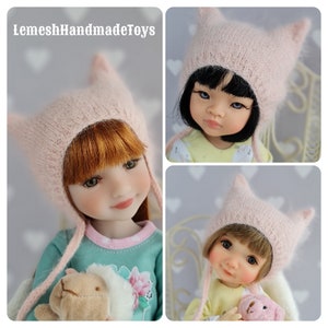 Hoed voor Meadow Dumpling-pop. Paola Reina pop hoed. Robijnrode Fashion Friends poppenkleertjes. Hoed voor pop.