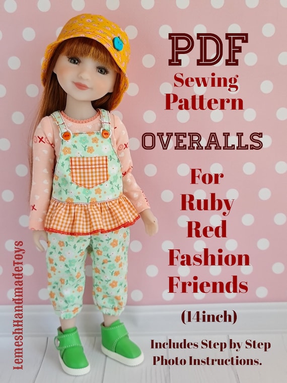PDF patroon Kleding voor Ruby Red Fashion Friends pop. 14 5 inch pop. Overalls. Etsy Nederland