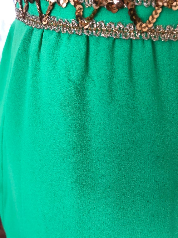 1960's/1970's Lime Green Party Dress, Holiday Dre… - image 9