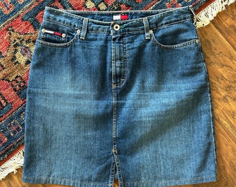 1990's Tommy Jeans Denim Skirt