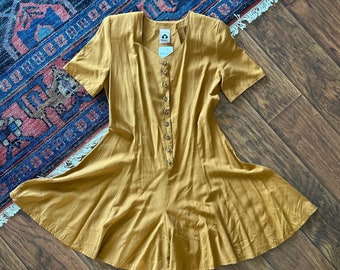 1990s Camel/Rust Color Wide Leg Romper, Jumpsuit, Shorts