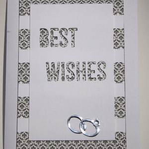 Best wishes wedding card in black and white. Simple yet | Etsy