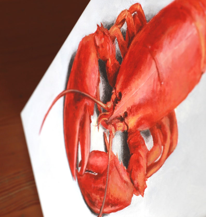 Nature morte au homard peinture acrylique sur toile coton Etsy