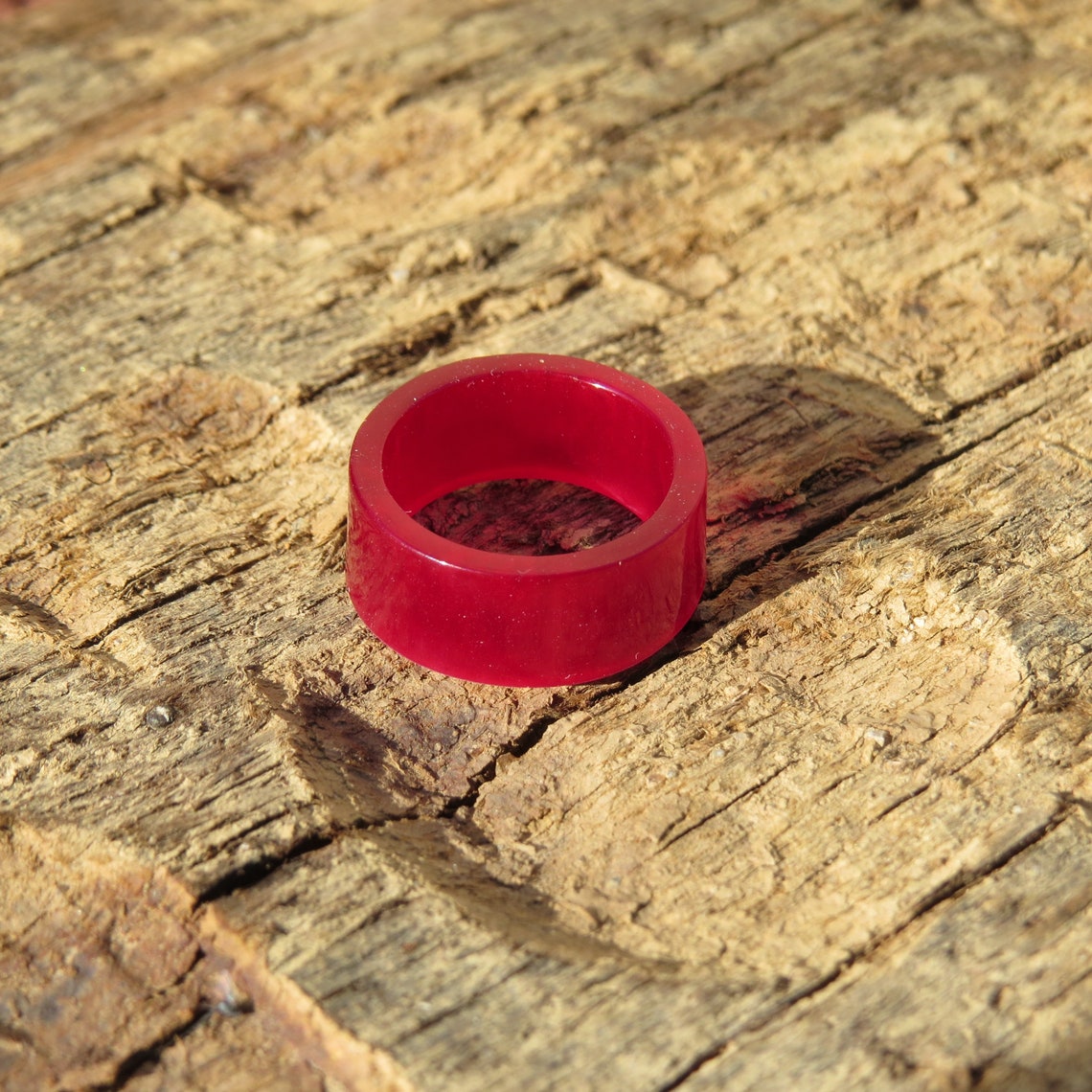 Blood Red Resin Ring Red Resin Ring Red Resin band Resin Etsy