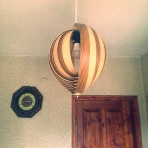 CONTRAST. Exquisite handmade pendant light. Moon ceiling light. 1960s modern.