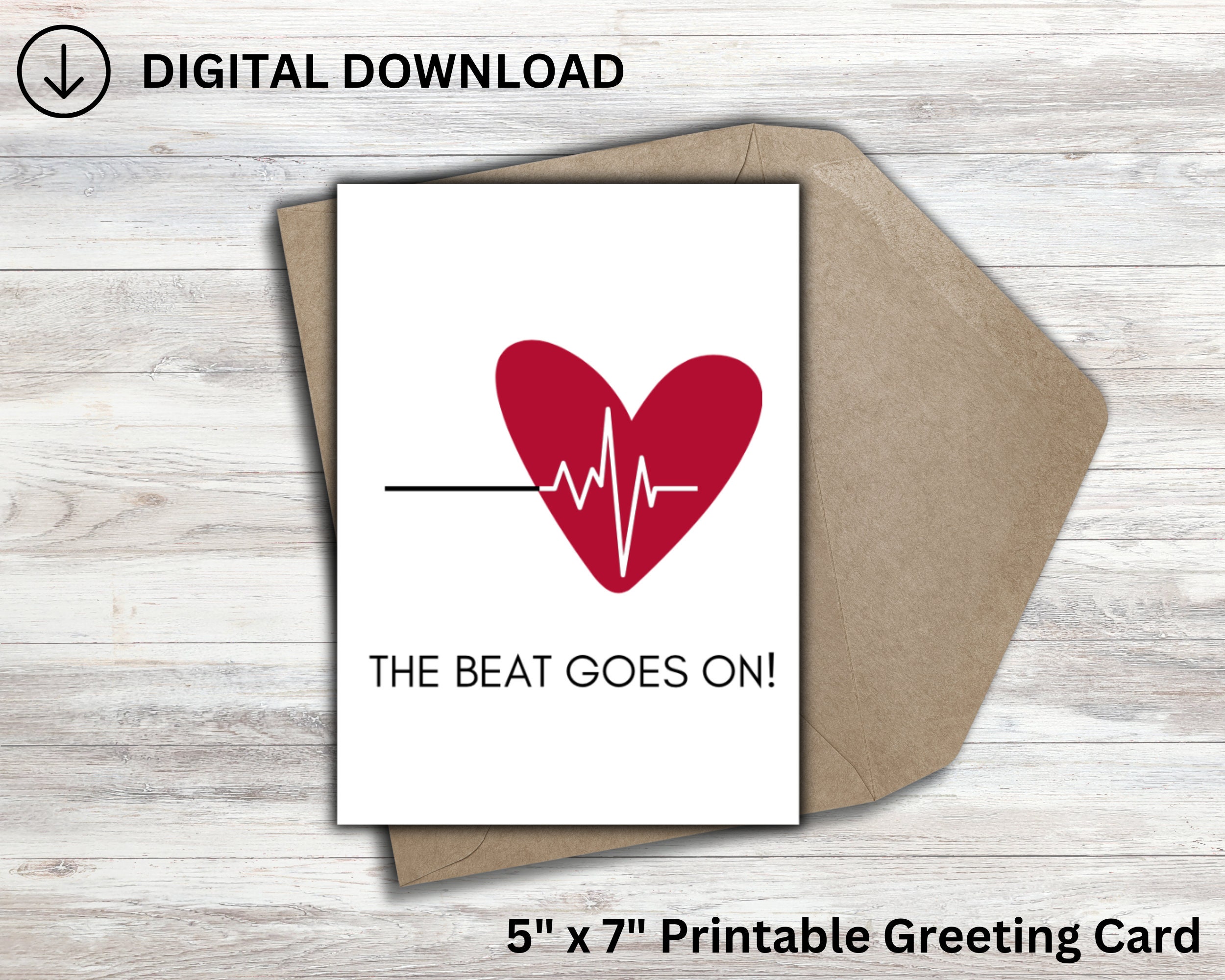 Printable Heart Surgery Card | Printable Heart Attack Survivor