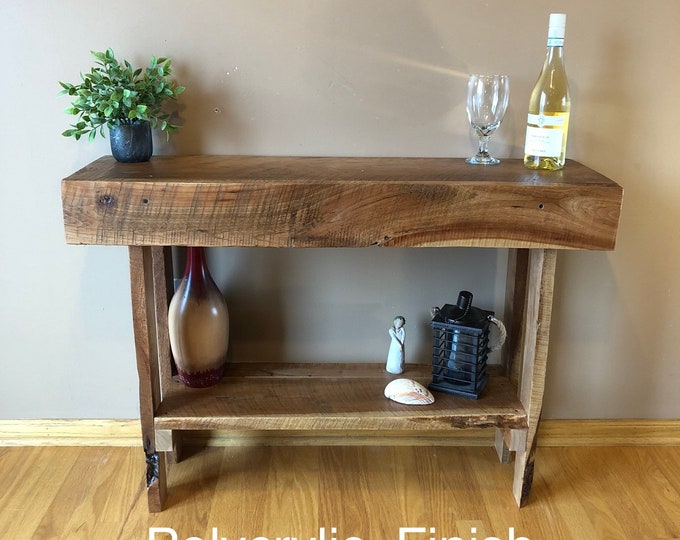 Reclaimed Cherry Wood Entry Way/console Table, Rustic, Roughsawn