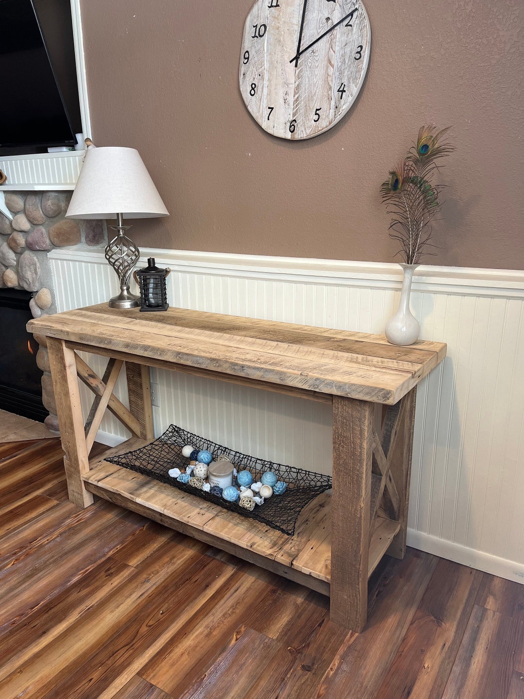 Rustic, Reclaimed Barn Wood Console Table. Custom Sizes and Finishes