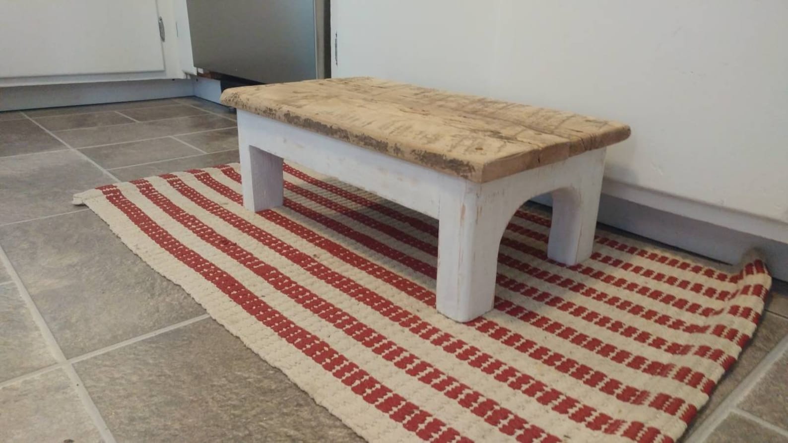Rustic Distressed Wooden Step Stool - Reclaimed Barn Wood - Etsy