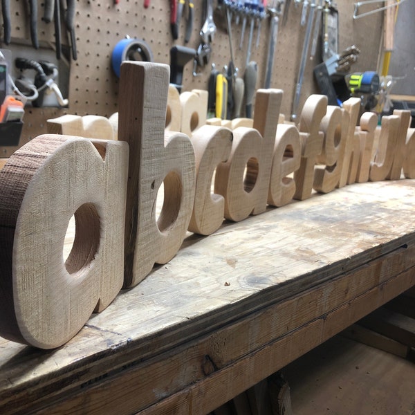 Rustic Distressed Reclaimed Barn Wood Lower Case Letters. Any LETTER, any FINISH!