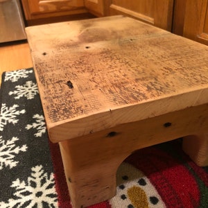 Rustic Distressed Wooden Step Stool - Reclaimed Barn Wood - Etsy