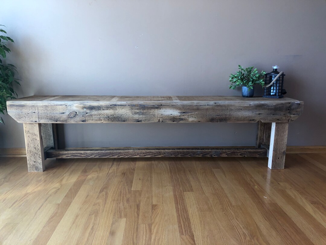 Reclaimed Barn Wood Bench. Pine, Rustic and Authentic Barn Wood. Custom