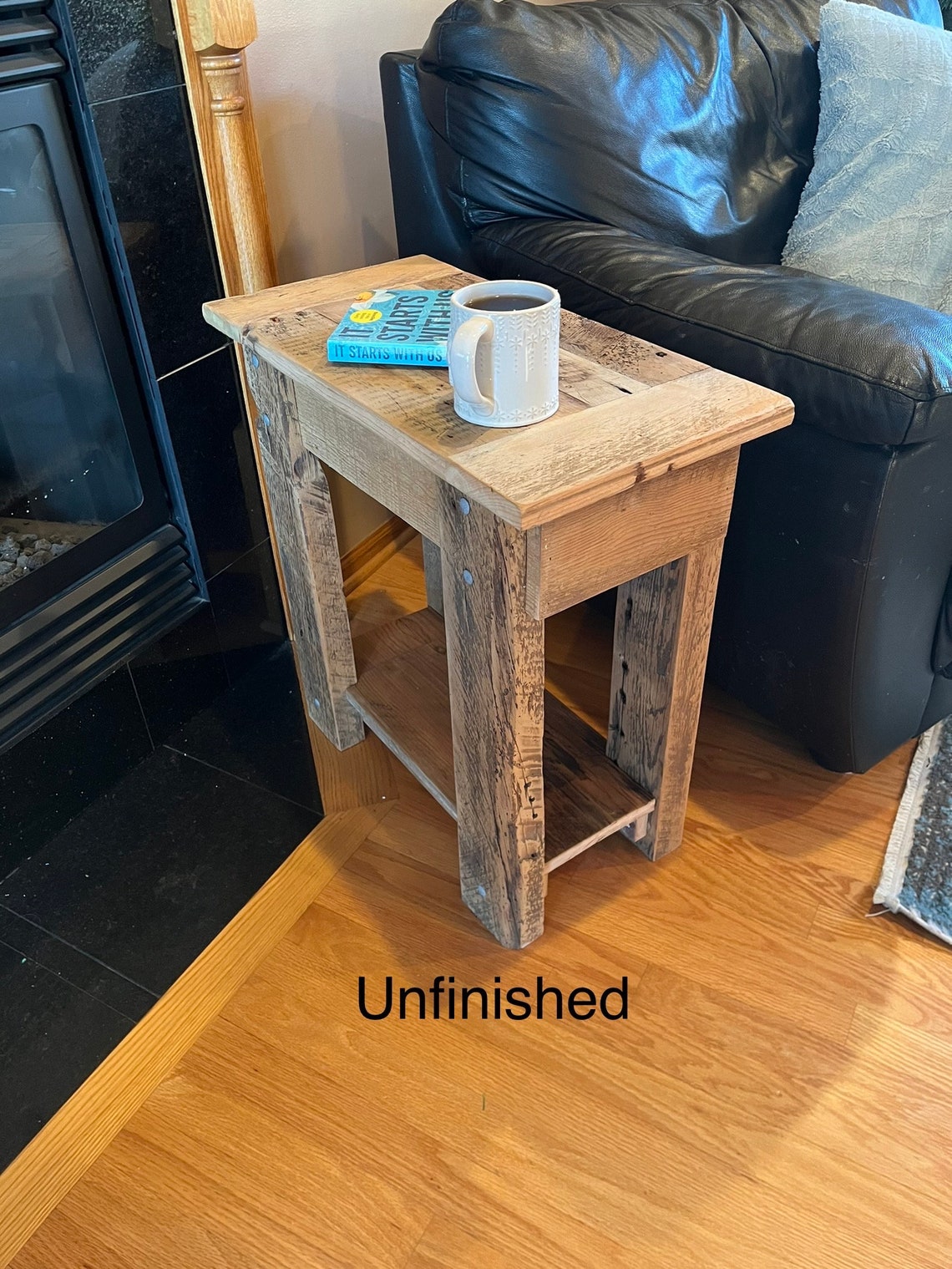 Reclaimed Barn Wood End Table / Coffee Table Authentic 100 Etsy