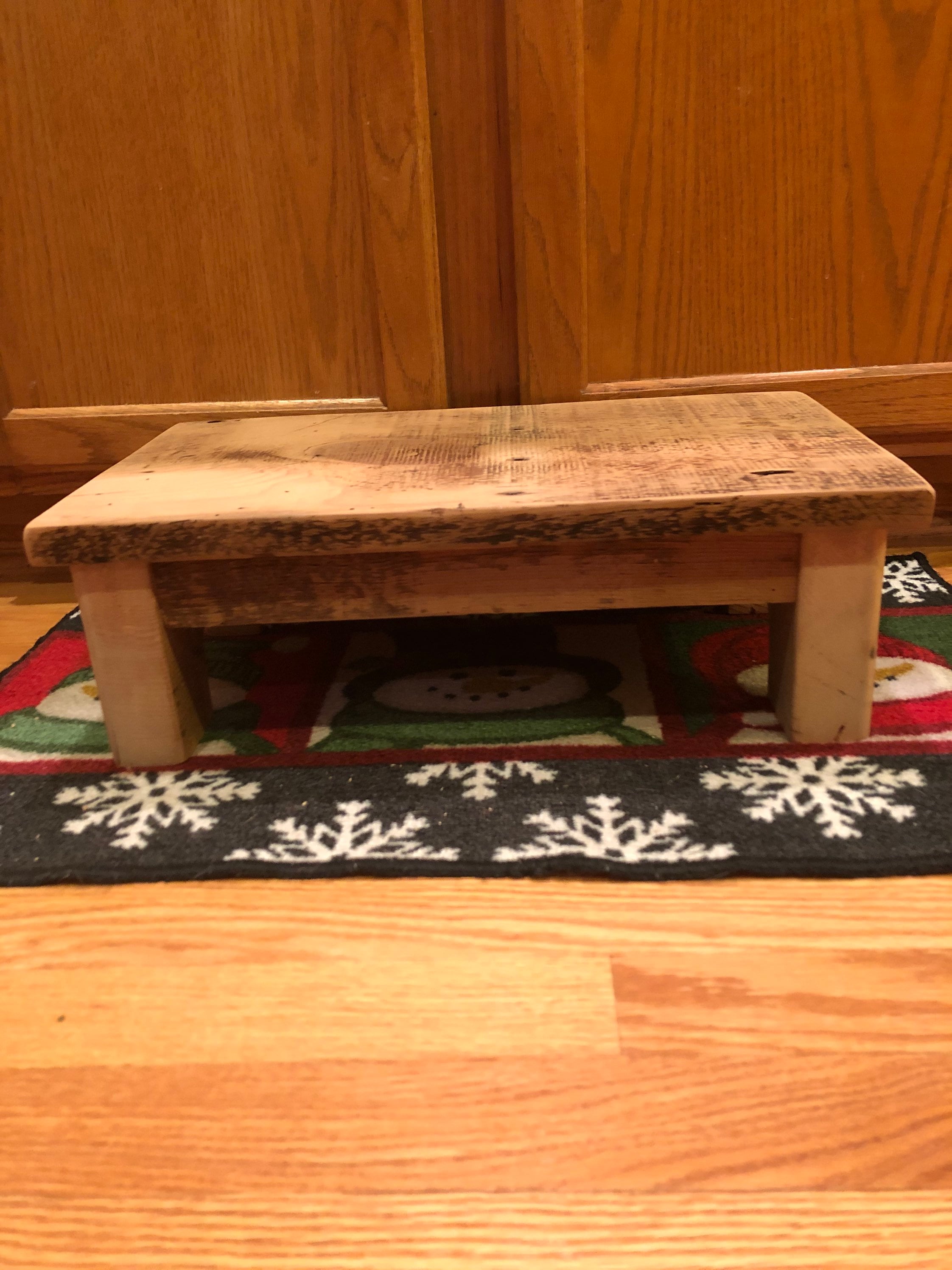 Rustic Distressed Wooden Step Stool - Reclaimed Barn Wood - Etsy