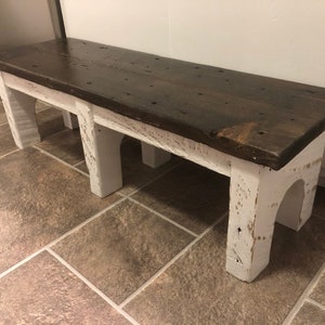 Rustic Distressed Wooden Step Stool