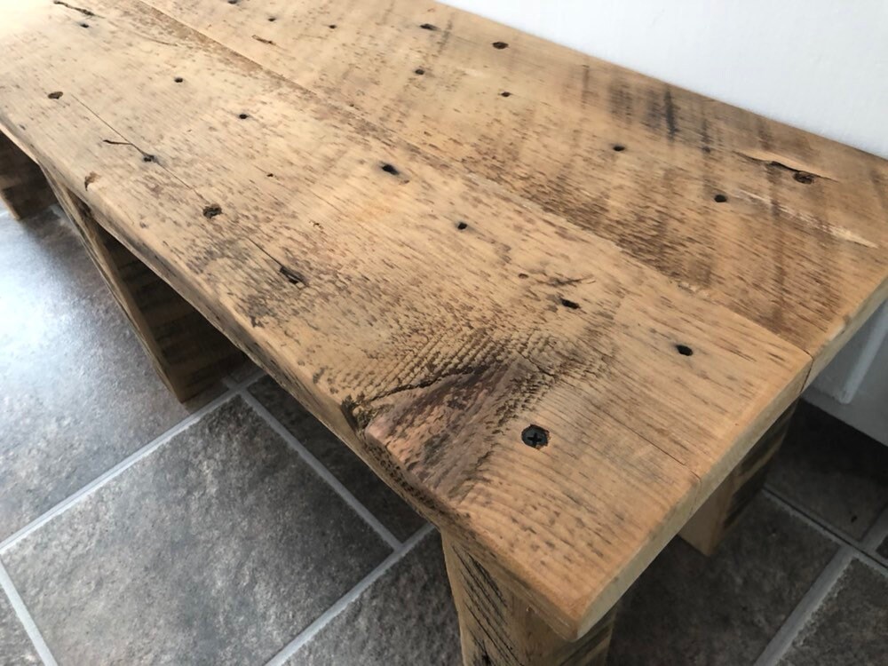 Rustic Distressed Wooden Step Stool - Etsy