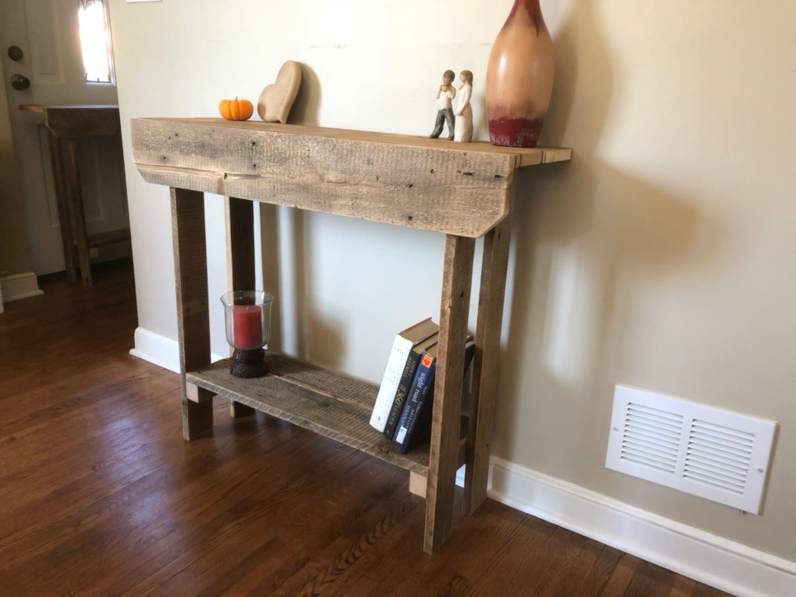 Reclaimed Barn Wood Entry Way/console Table. Pine Rustic and Etsy