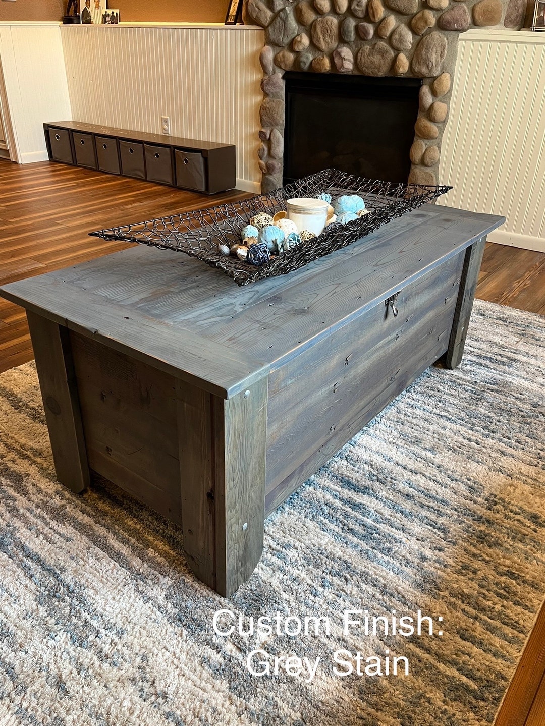 Reclaimed Barn Wood Coffee Table Toy Chest. Pine Rustic and Etsy