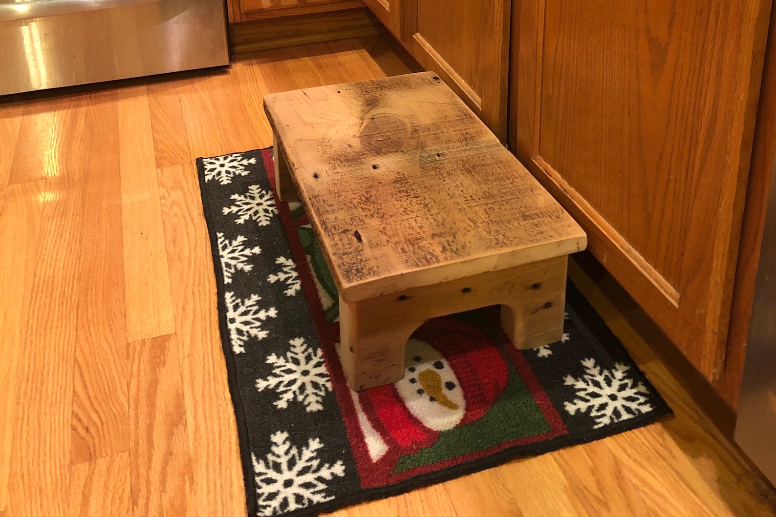 Rustic Distressed Wooden Step Stool - Reclaimed Barn Wood - Etsy