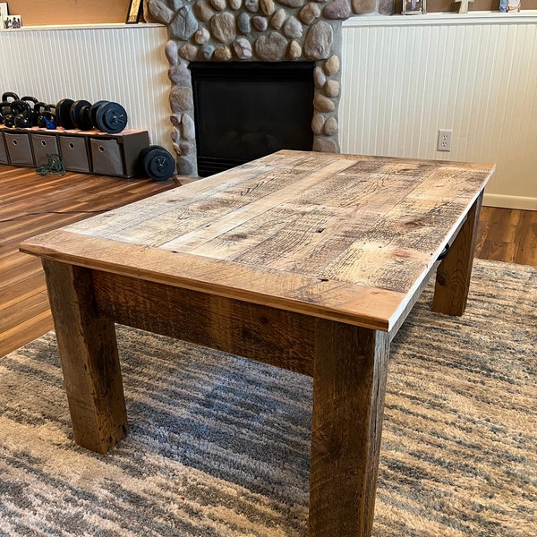Reclaimed Wood Coffee Table - Etsy