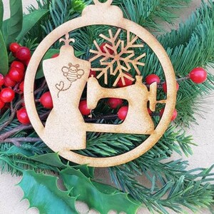 Dressmakers Christmas Bauble - Unpainted