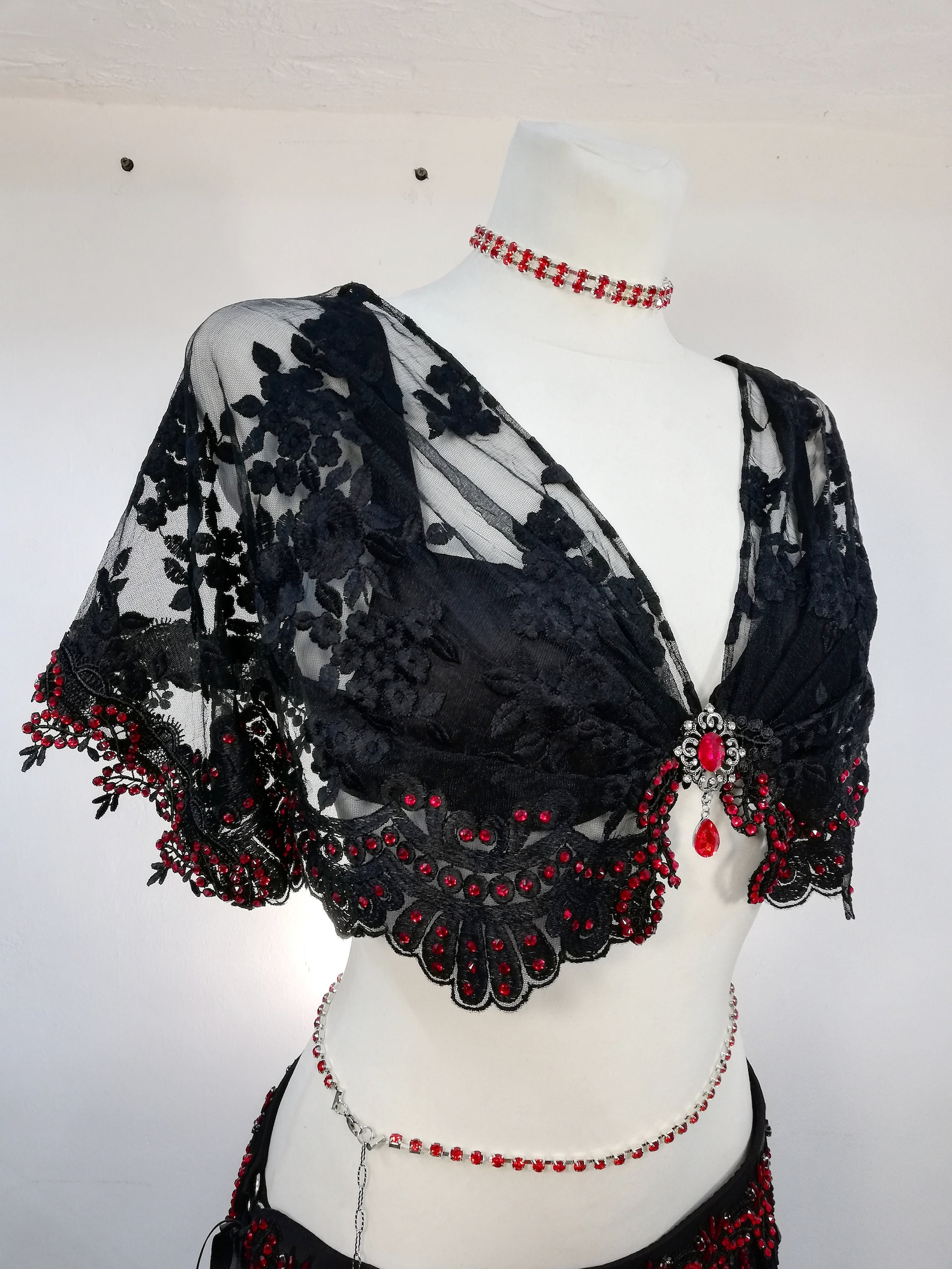 Gothic Belly Dance Costume Vampire Belly Dance Costume Etsy