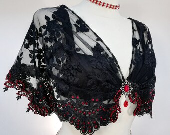 黒のゴシックベリーダンス衣装 – レースブラ、ベルト、スカート - Etsy 