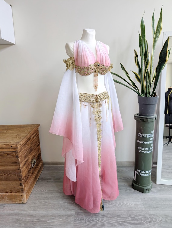 Aleera Van Helsing Inspired Fusion Dance Costume, Gothic Vampire Belly Dance Set, Tribal Fusion Belly Dance Fantasy Stage Outfit