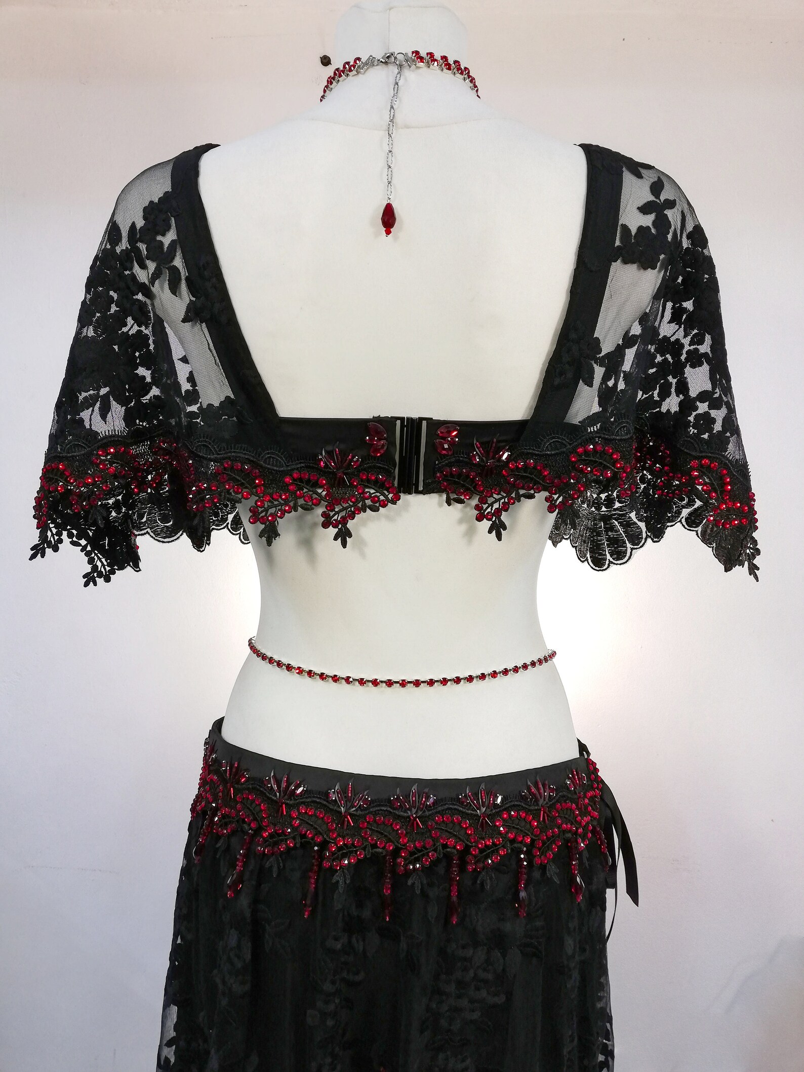 Gothic Belly Dance Costume Vampire Belly Dance Costume Etsy