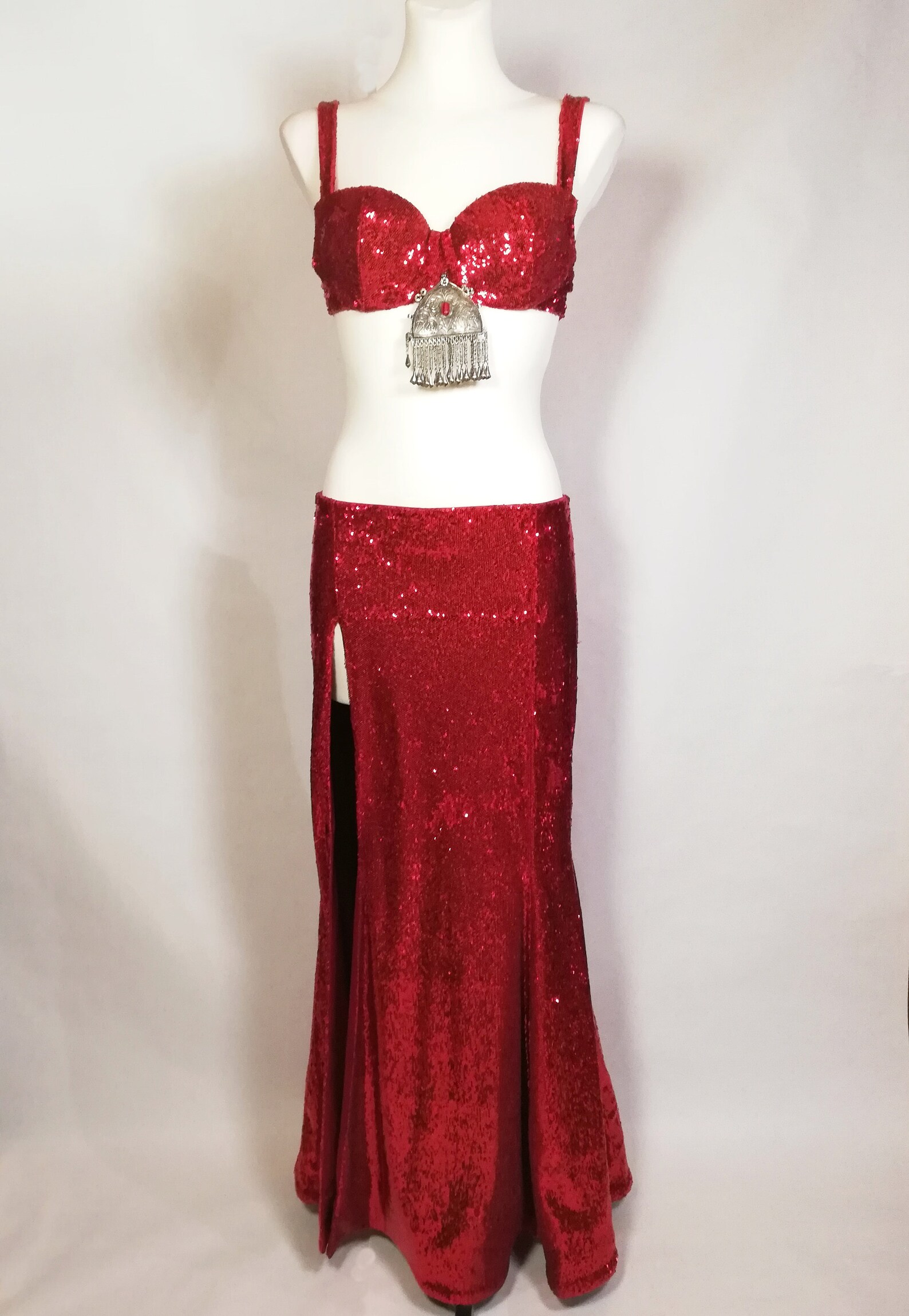 Sparkle Red Tribal Belly Dance Costume in Jessica Rabbit Style Etsy