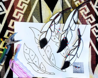 Stained glass pattern Feathers